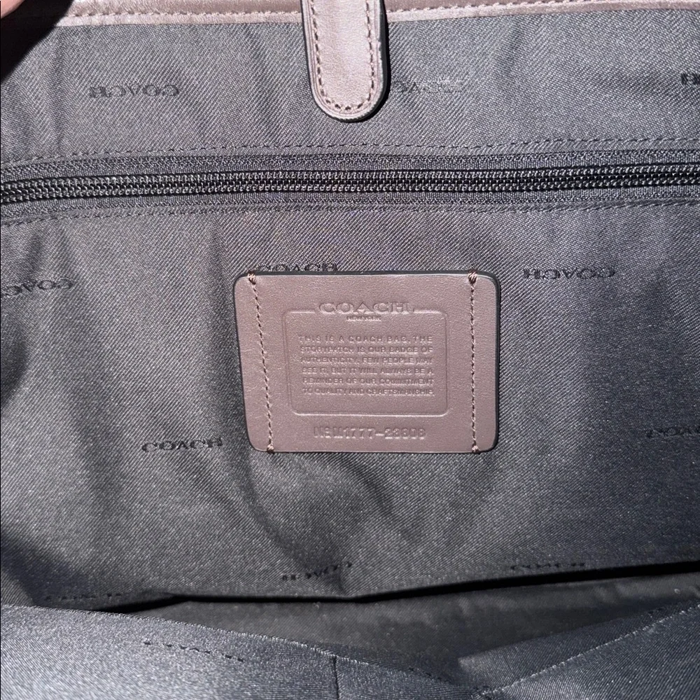 Coach Men's Navy and Dark Brown Briefcase